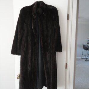 Christie Brothers New York Atlanta real mink fur coat/M/Brown